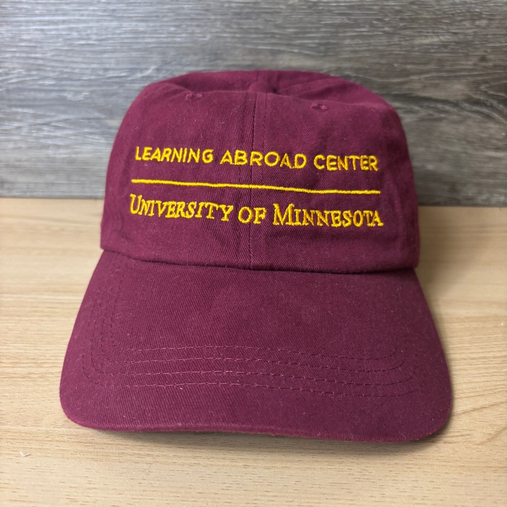 University Of Minnesota Hat Strap Back Maroon Learning Abroad‎ Center Adjustable